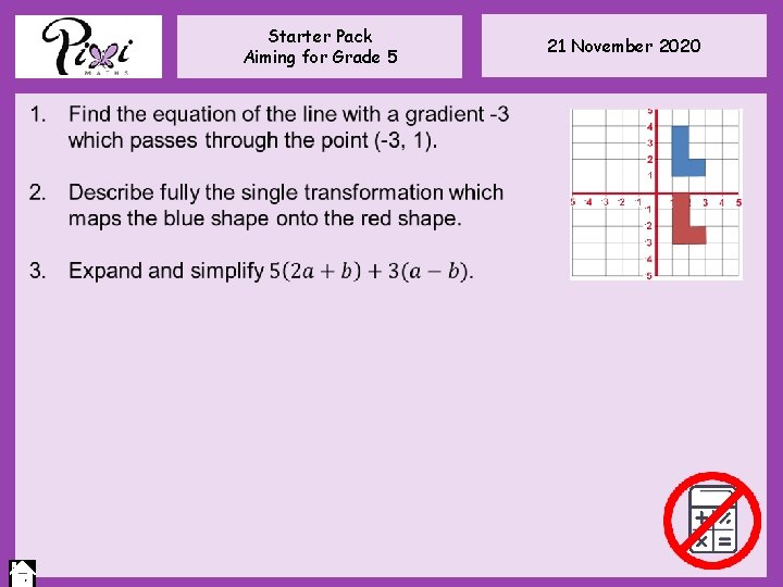 Starter Pack Aiming for Grade 5 21 November 2020 Starter Pack Aiming for Grade 5 21 November 2020