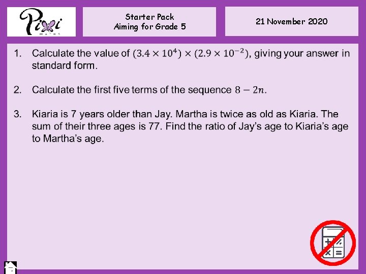 Starter Pack Aiming for Grade 5 21 November 2020 Starter Pack Aiming for Grade 5 21 November 2020