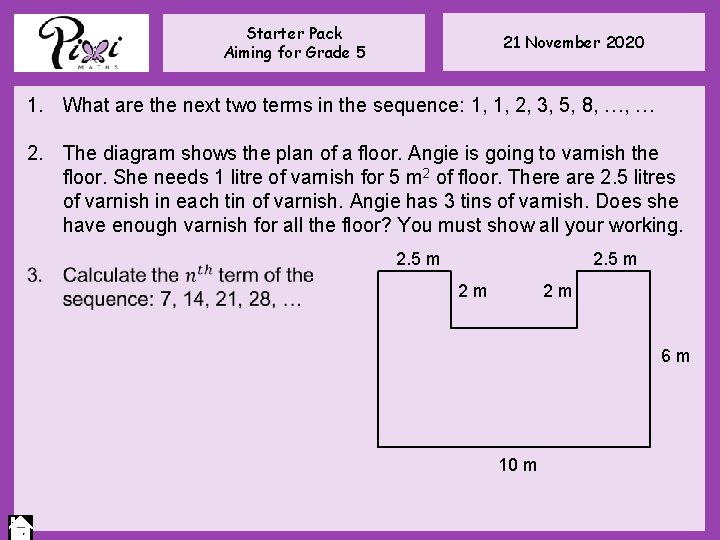 Starter Pack Aiming for Grade 5 21 November 2020 1. What are the next Starter Pack Aiming for Grade 5 21 November 2020 1. What are the next