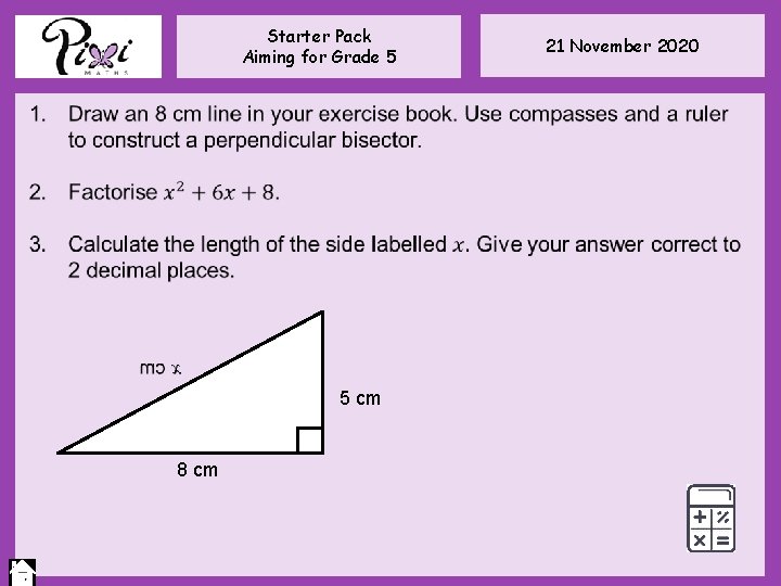 Starter Pack Aiming for Grade 5 5 cm 8 cm 21 November 2020 Starter Pack Aiming for Grade 5 5 cm 8 cm 21 November 2020
