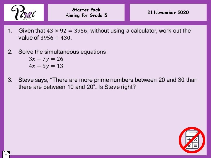 Starter Pack Aiming for Grade 5 21 November 2020 Starter Pack Aiming for Grade 5 21 November 2020
