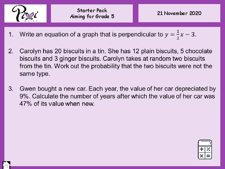 Starter Pack Aiming for Grade 5 21 November 2020 Starter Pack Aiming for Grade 5 21 November 2020