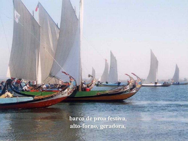 barco de proa festiva, alto-forno, geradora, 