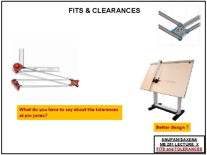 FITS & CLEARANCES What do you have to say about the tolerances at pin FITS & CLEARANCES What do you have to say about the tolerances at pin