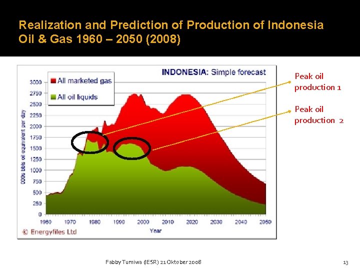 Realization and Prediction of Production of Indonesia Oil & Gas 1960 – 2050 (2008)
