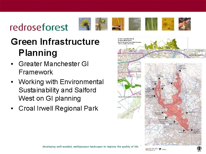 Green Infrastructure Planning • Greater Manchester GI Framework • Working with Environmental Sustainability and