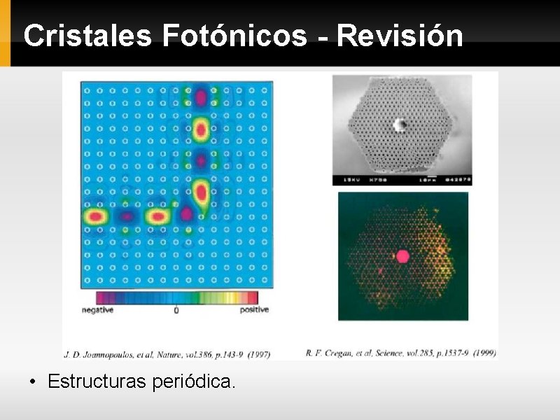 Cristales Fotónicos - Revisión • Estructuras periódica. 