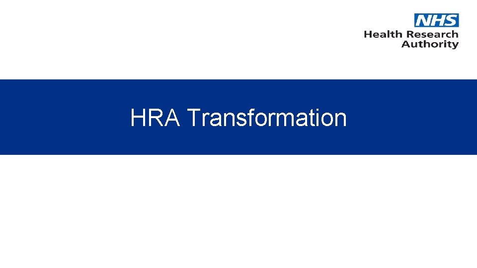 HRA Transformation 