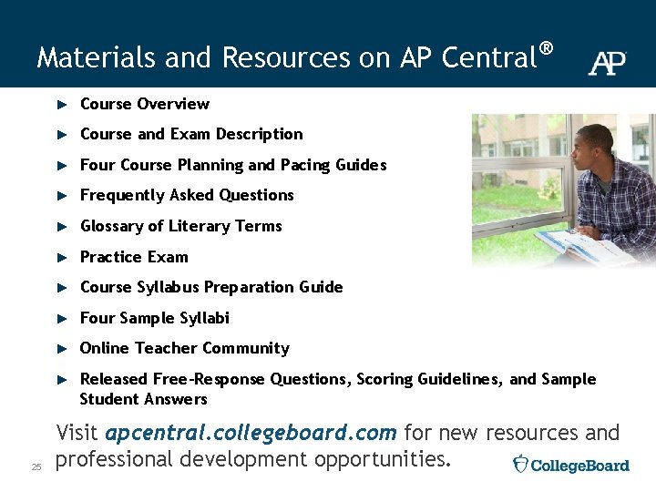 Materials and Resources on AP Central® 25 ► Course Overview ► Course and Exam