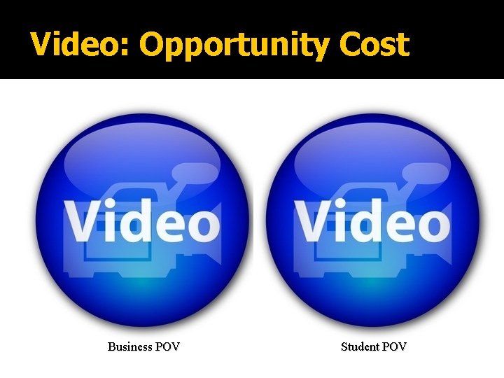 Video: Opportunity Cost Business POV Student POV 