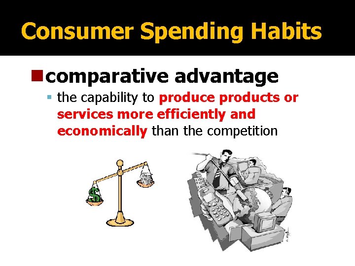 Consumer Spending Habits ncomparative advantage the capability to produce products or services more efficiently