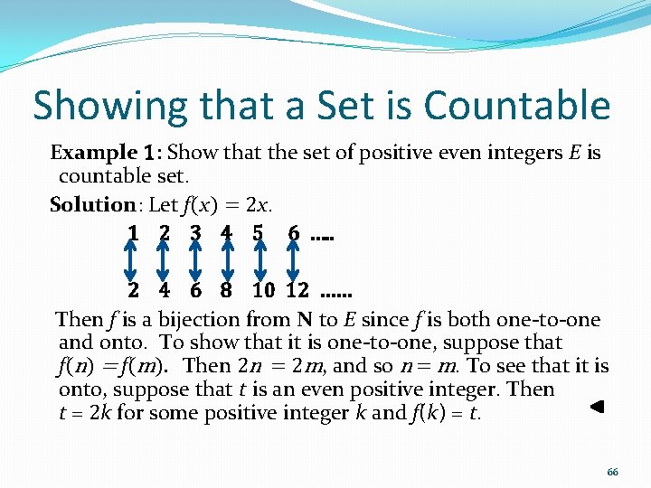Showing that a Set is Countable Example 1: Show that the set of positive