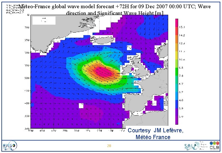 Meteo-France global wave model forecast +72 H for 09 Dec 2007 00: 00 UTC;