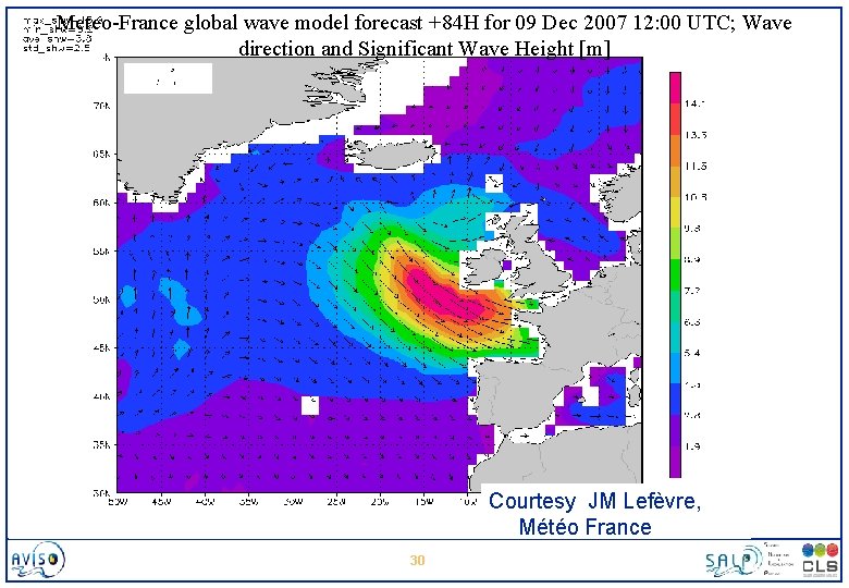 Meteo-France global wave model forecast +84 H for 09 Dec 2007 12: 00 UTC;