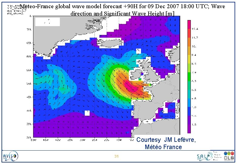 Meteo-France global wave model forecast +90 H for 09 Dec 2007 18: 00 UTC;