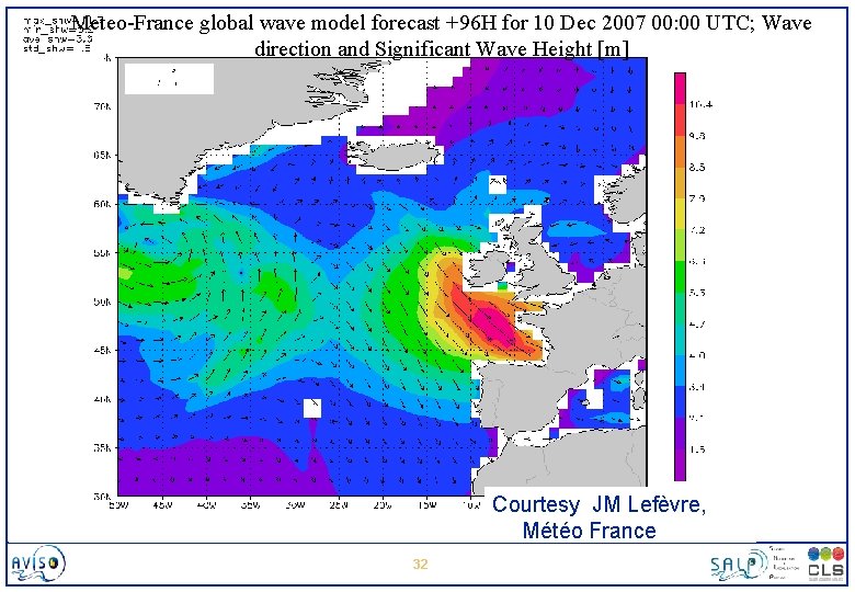 Meteo-France global wave model forecast +96 H for 10 Dec 2007 00: 00 UTC;