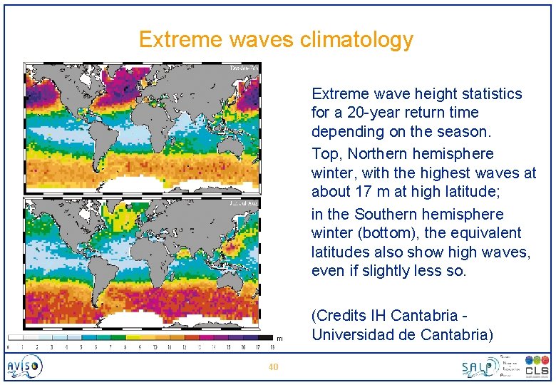 Extreme waves climatology Extreme wave height statistics for a 20 -year return time depending