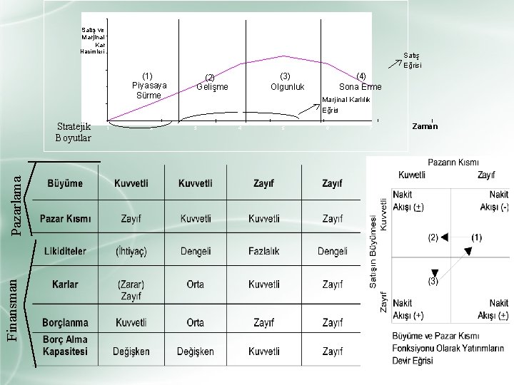 6 Satış ve 5 Marjinal Kar Hacimleri 4 Satış Eğrisi 3 (1) Piyasaya Sürme