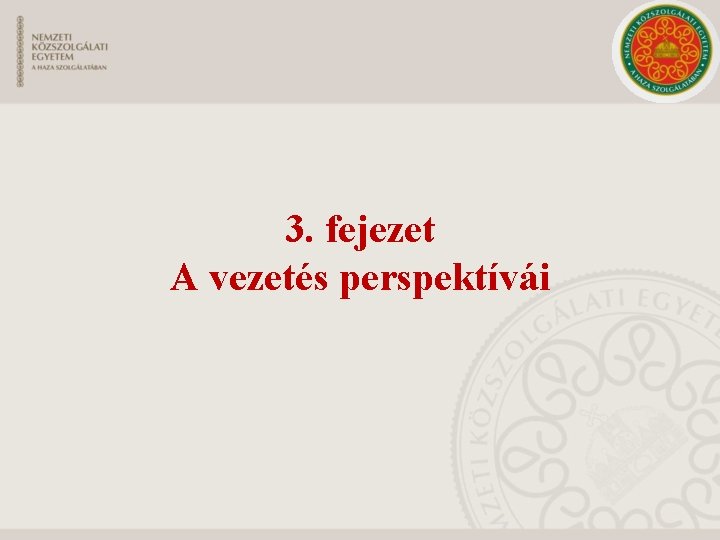 3. fejezet A vezetés perspektívái 