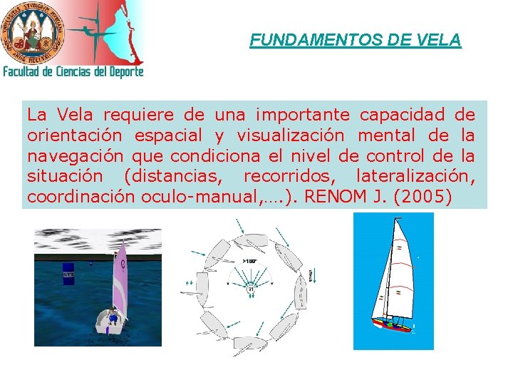 FUNDAMENTOS DE VELA La Vela requiere de una importante capacidad de orientación espacial y