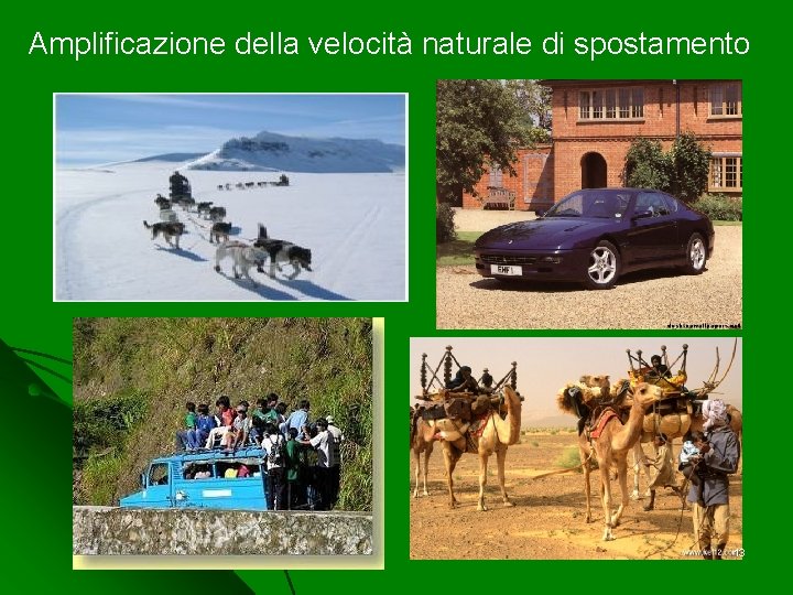 Amplificazione della velocità naturale di spostamento 13 