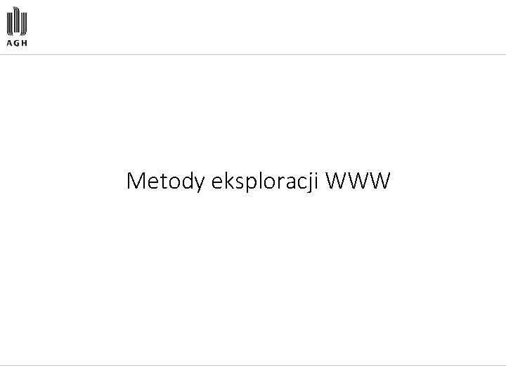 Metody eksploracji WWW 