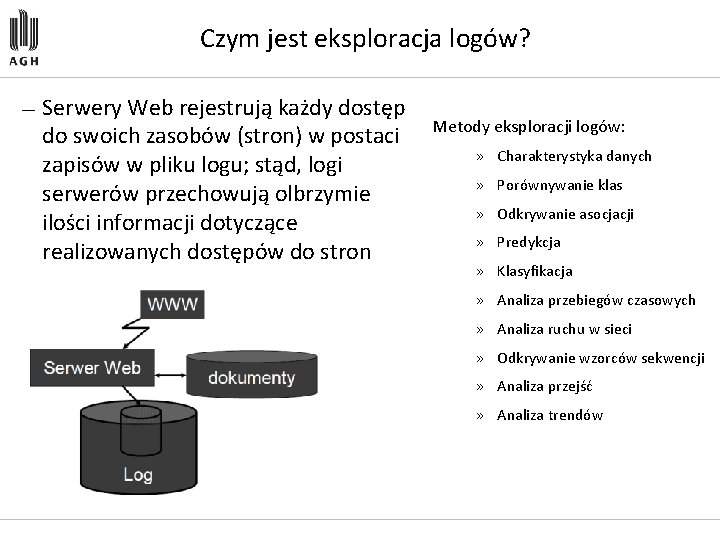 Czym jest eksploracja logów? — Serwery Web rejestrują każdy dostęp do swoich zasobów (stron)