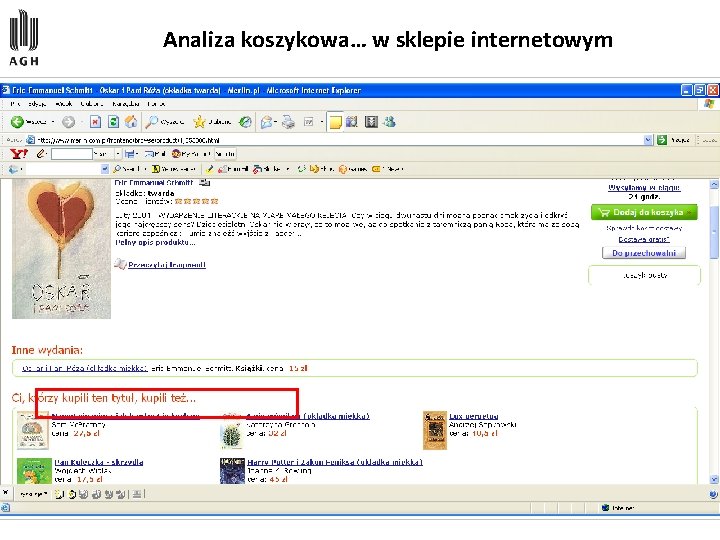 Analiza koszykowa… w sklepie internetowym 