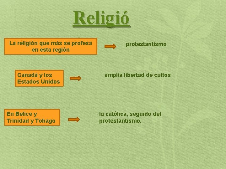 Religió n La religión que más se profesa en esta región Canadá y los