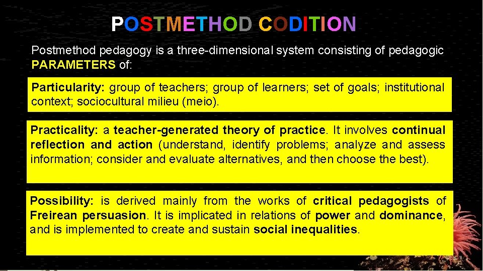 P O S T ME T H O D C O D I T