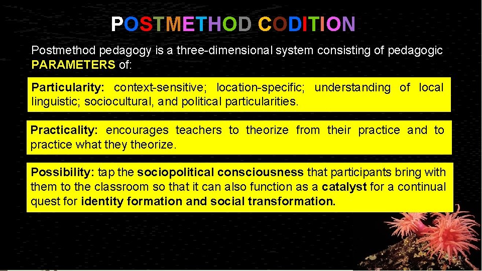 P O S T ME T H O D C O D I T