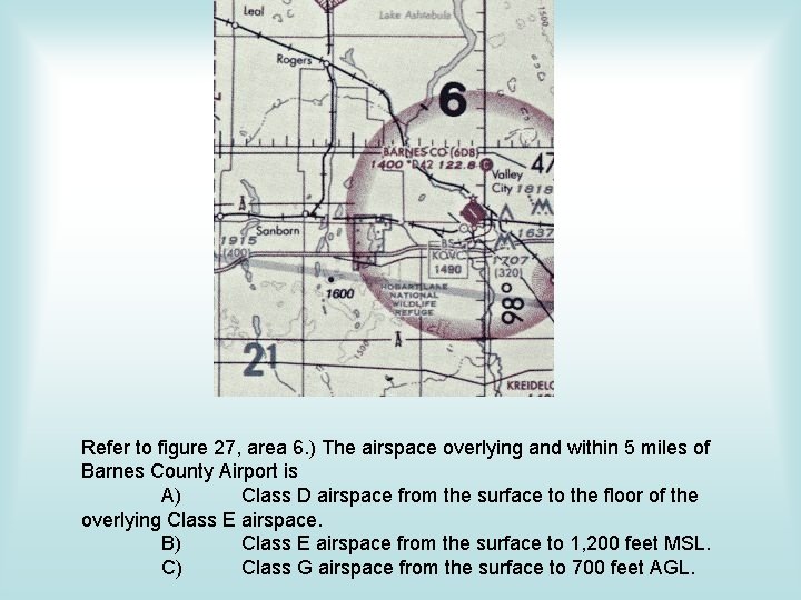 Refer to figure 27, area 6. ) The airspace overlying and within 5 miles Refer to figure 27, area 6. ) The airspace overlying and within 5 miles