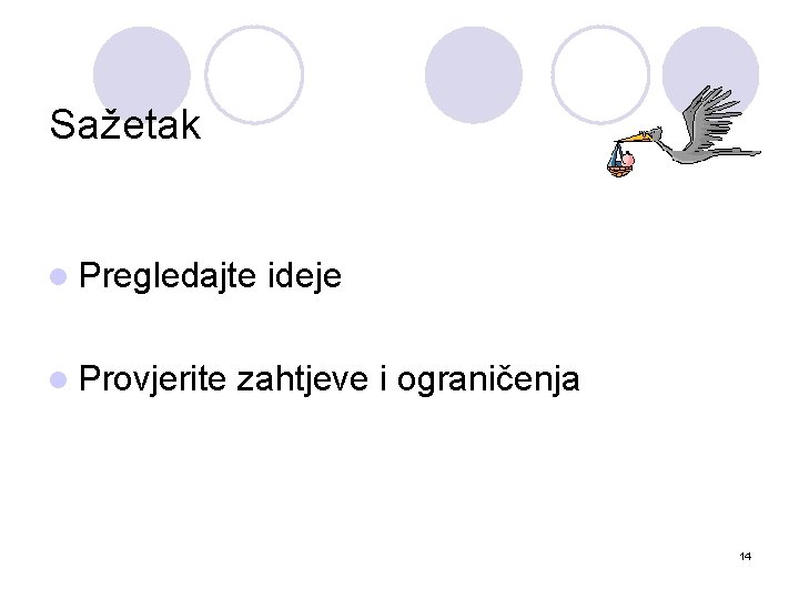 Sažetak l Pregledajte l Provjerite ideje zahtjeve i ograničenja 14 