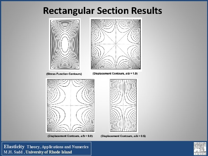 Rectangular Section Results Elasticity Theory, Applications and Numerics M. H. Sadd , University of Rectangular Section Results Elasticity Theory, Applications and Numerics M. H. Sadd , University of