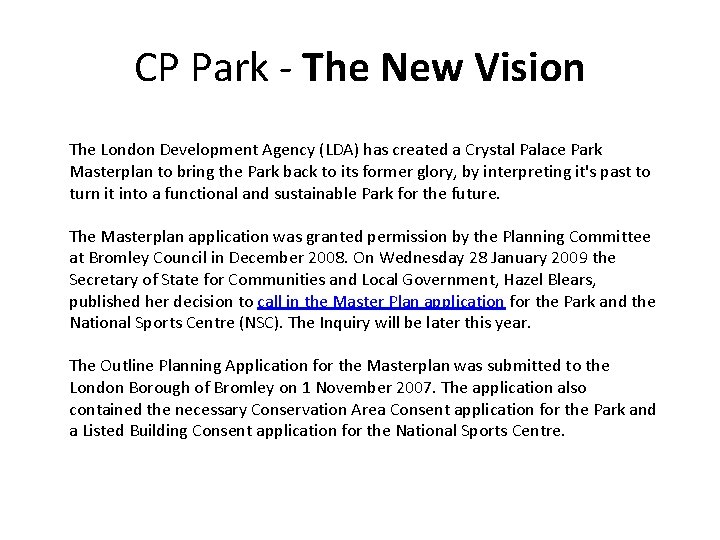 CP Park - The New Vision The London Development Agency (LDA) has created a