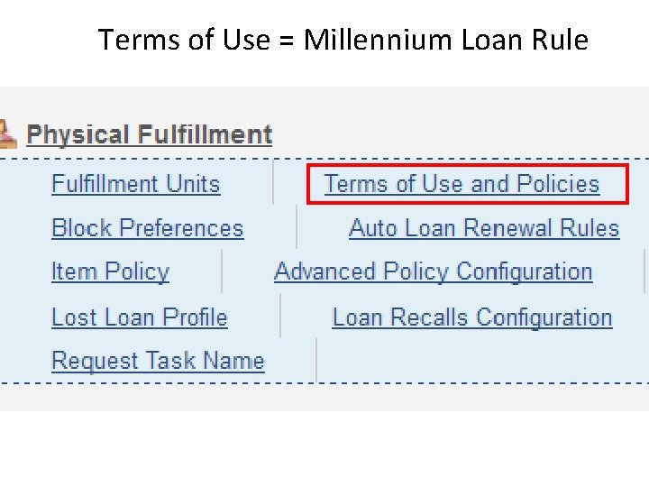 Terms of Use = Millennium Loan Rule 