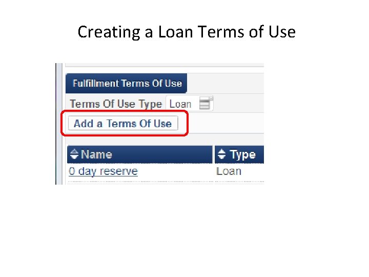 Creating a Loan Terms of Use 