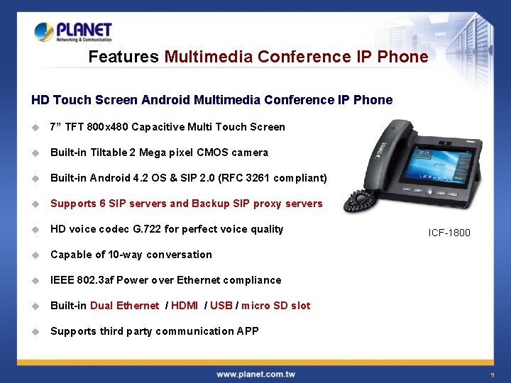 Features Multimedia Conference IP Phone HD Touch Screen Android Multimedia Conference IP Phone u