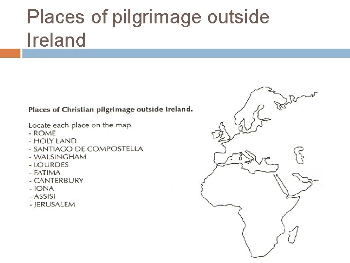 Places of pilgrimage outside Ireland 