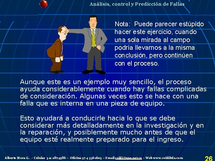 Análisis, control y Predicción de Fallas Nota: Puede parecer estúpido hacer este ejercicio, cuando Análisis, control y Predicción de Fallas Nota: Puede parecer estúpido hacer este ejercicio, cuando