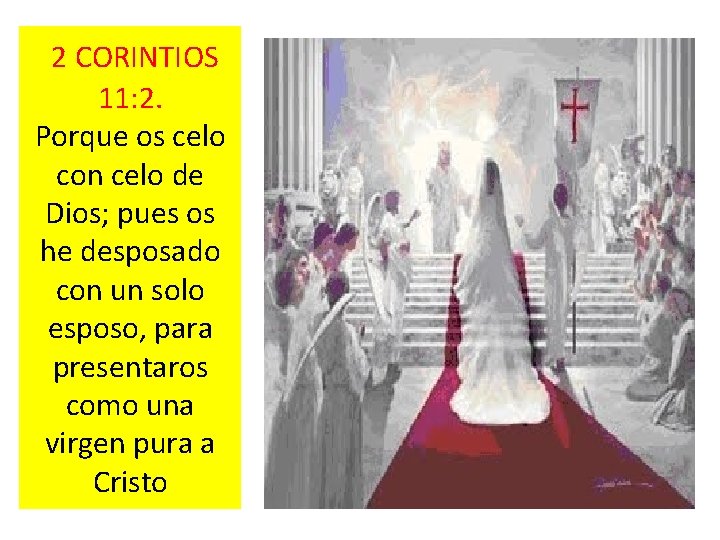  2 CORINTIOS 11: 2. Porque os celo con celo de Dios; pues os