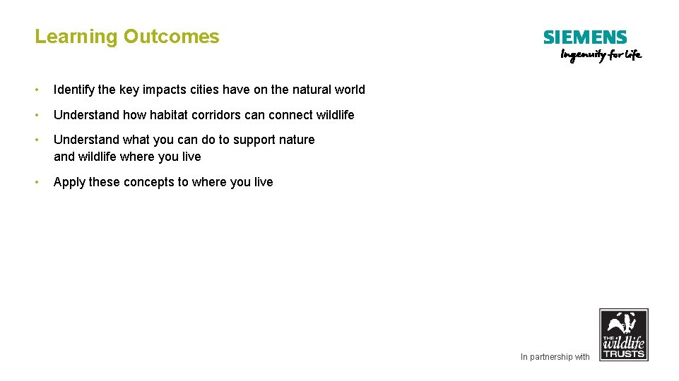 Learning Outcomes • Identify the key impacts cities have on the natural world •