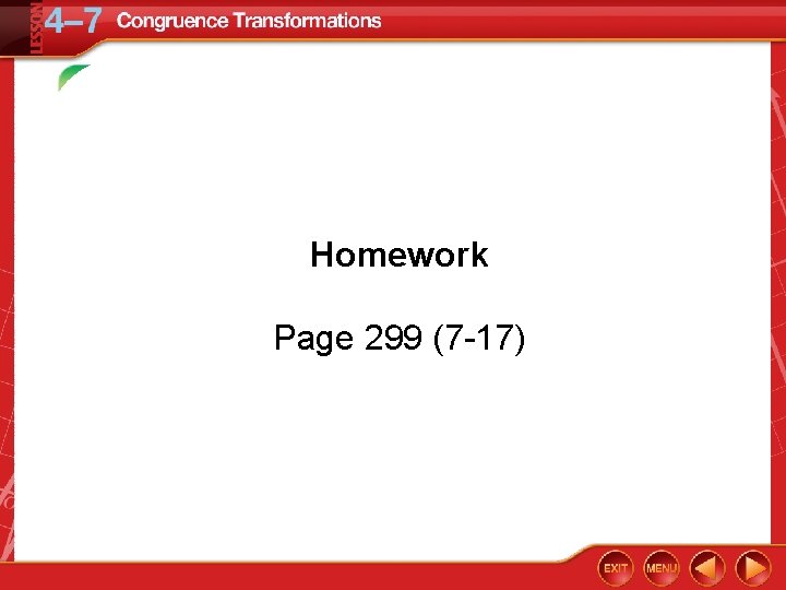 Homework Page 299 (7 -17) 