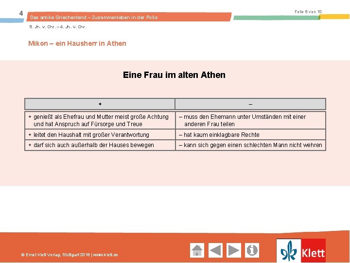 4 Folie 8 von 10 Das antike Griechenland – Zusammenleben in der Polis 9.