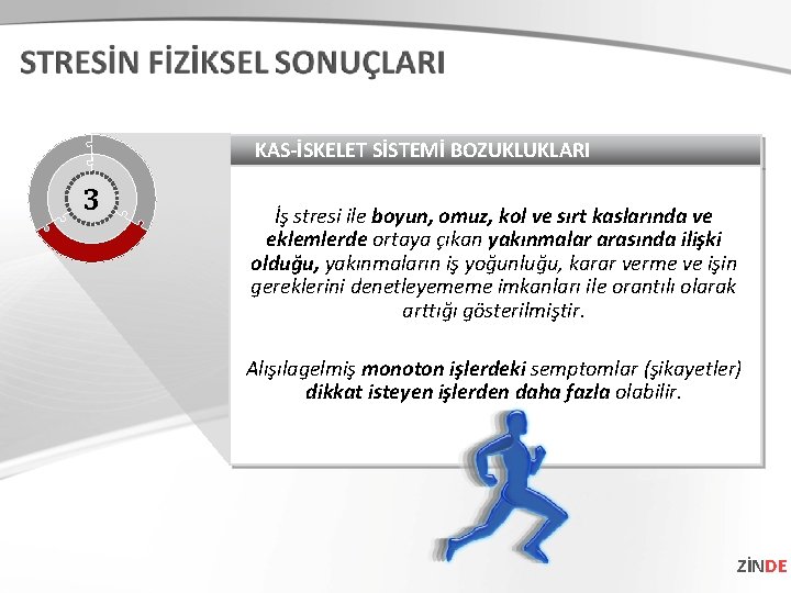 KAS-İSKELET SİSTEMİ BOZUKLUKLARI 3 İş stresi ile boyun, omuz, kol ve sırt kaslarında ve