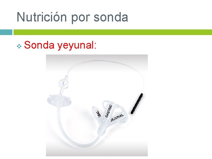 Nutrición por sonda v Sonda yeyunal: 