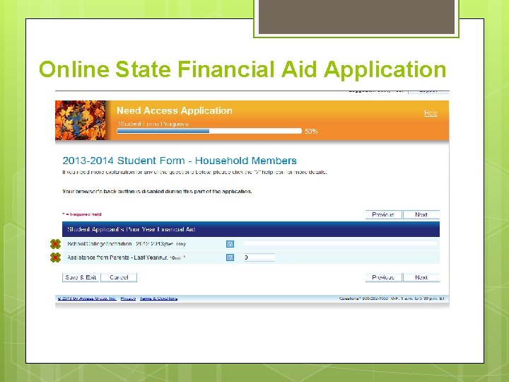 Online State Financial Aid Application 