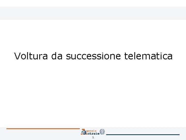 Voltura da successione telematica 1 