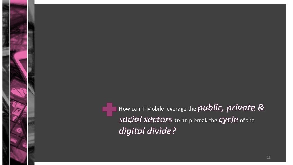 public, private & social sectors to help break the cycle of the digital divide?