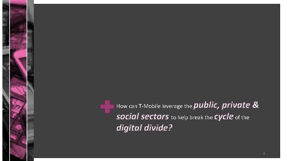 public, private & social sectors to help break the cycle of the digital divide? public, private & social sectors to help break the cycle of the digital divide?